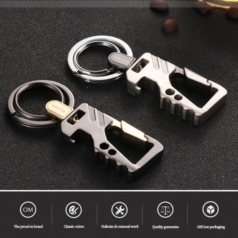 Multifunctional Men\'s key Chain Metal Waist Belt Clip Anti-lost Buckle Key ring Accessories Car keychain Bottle Opener Pendant