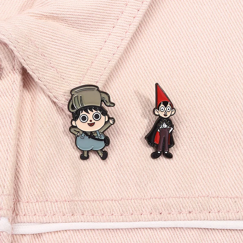 

Anime Character Enamel Brooch Kettle Chubby Boy Witch Magician Skinny Boy Cartoon Movie Metal Badge Punk Clothe Pin jewelry Gift
