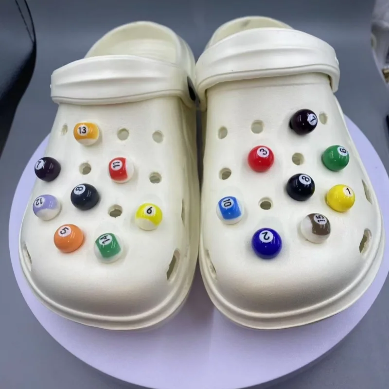 New Funny JIBBITZ DIY detachable billiard buckle accessories for Hole Bags Hole Shoes etc for Clogs Shoes Xmas Party Gifts