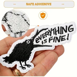 1pc Funny Crow Iron-On Patch – 
