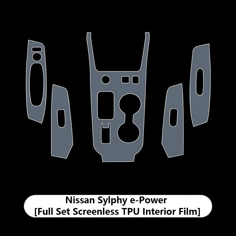 For TPU transparent protective film specifically for Nissan Sylphy e-Power car center console modification interior.