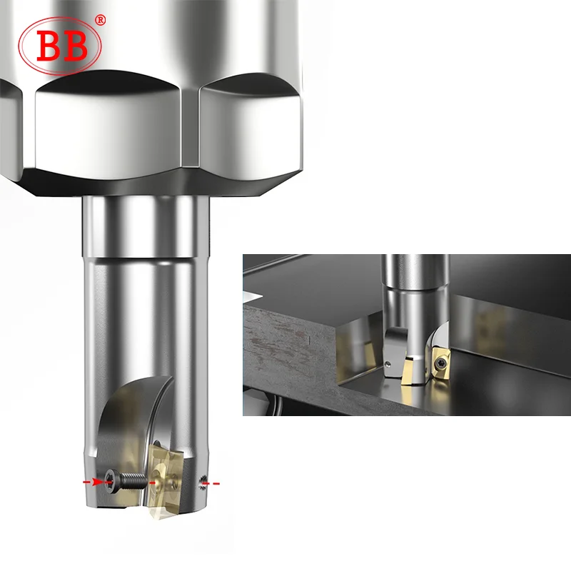 BB-Indexable End Mill, BAP300R, BAP400R, Barra de fresagem do ombro, Porta-ferramentas, EAP 300R, APMT1135, APMT1604, Carboneto CNC, Usinagem áspera