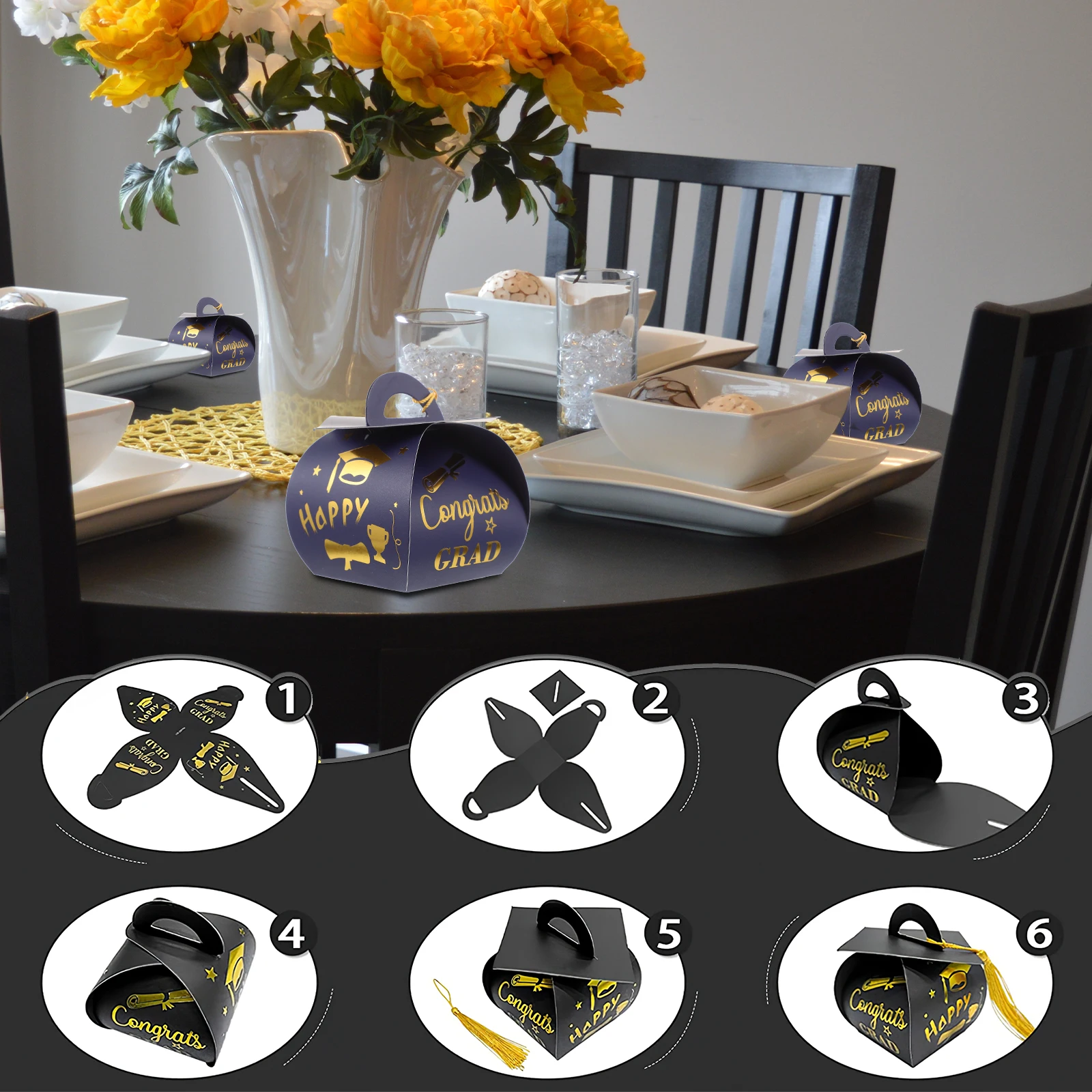 

Graduation Cap Boxes Wrapping Gift Packaging Party Sweets Graduation C Favor Boxes Sweets Container Biscuit Case Doctor