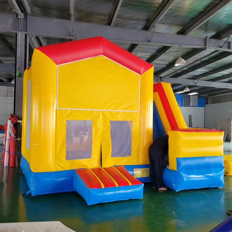 Inflatable Bounce In Stock For Sale Inflatable Bounce Castle With Inflatable Slide Combo For Kids Play 4x4 Meters