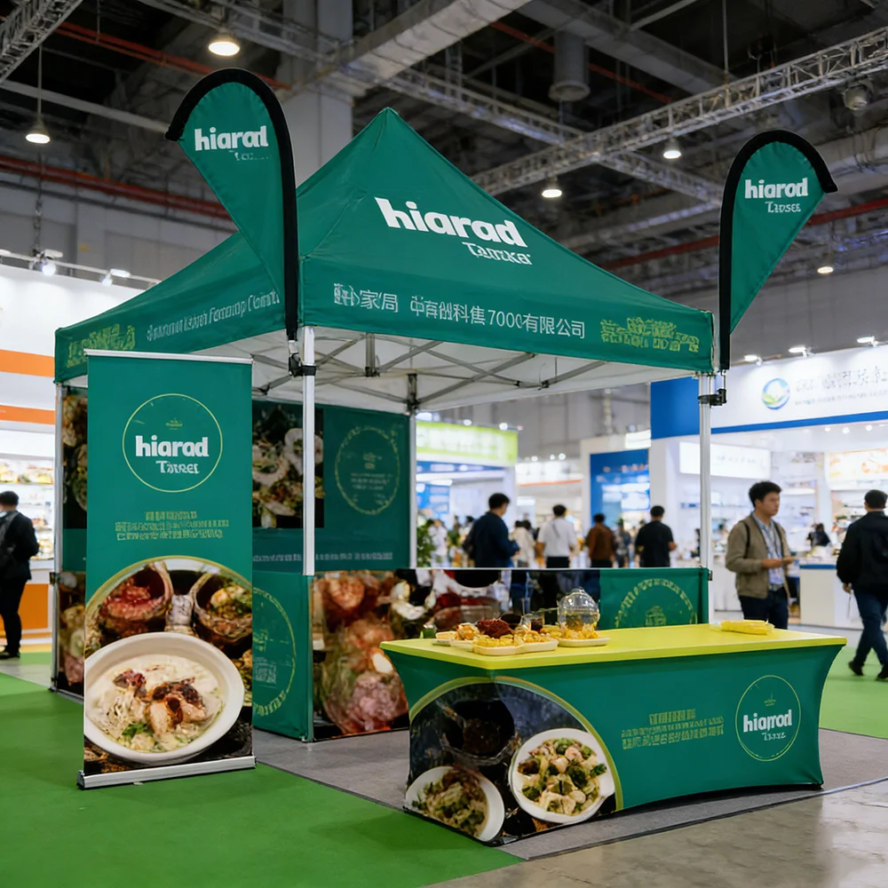 CustomizableTrade Festival Outdoor Marketing Solution Sunshine-popular High-quality Windproof Waterproof Pop-up Trade Show Custo