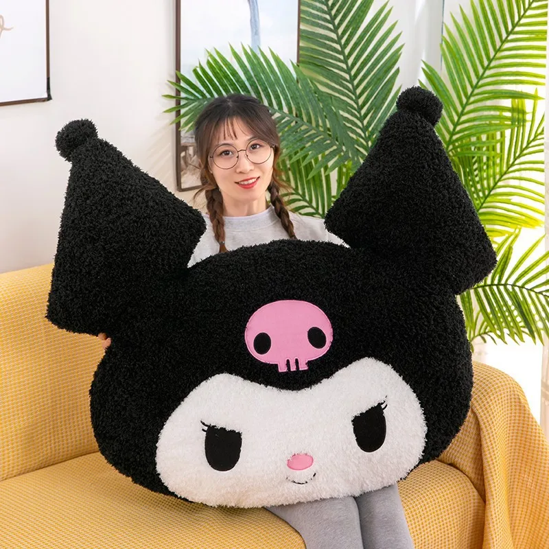 Oversize Sanrio peluche Kuromi Melody cuscino cuscino simpatico cartone animato bambola divano san valentino Kawaii fidanzata regalo di compleanno