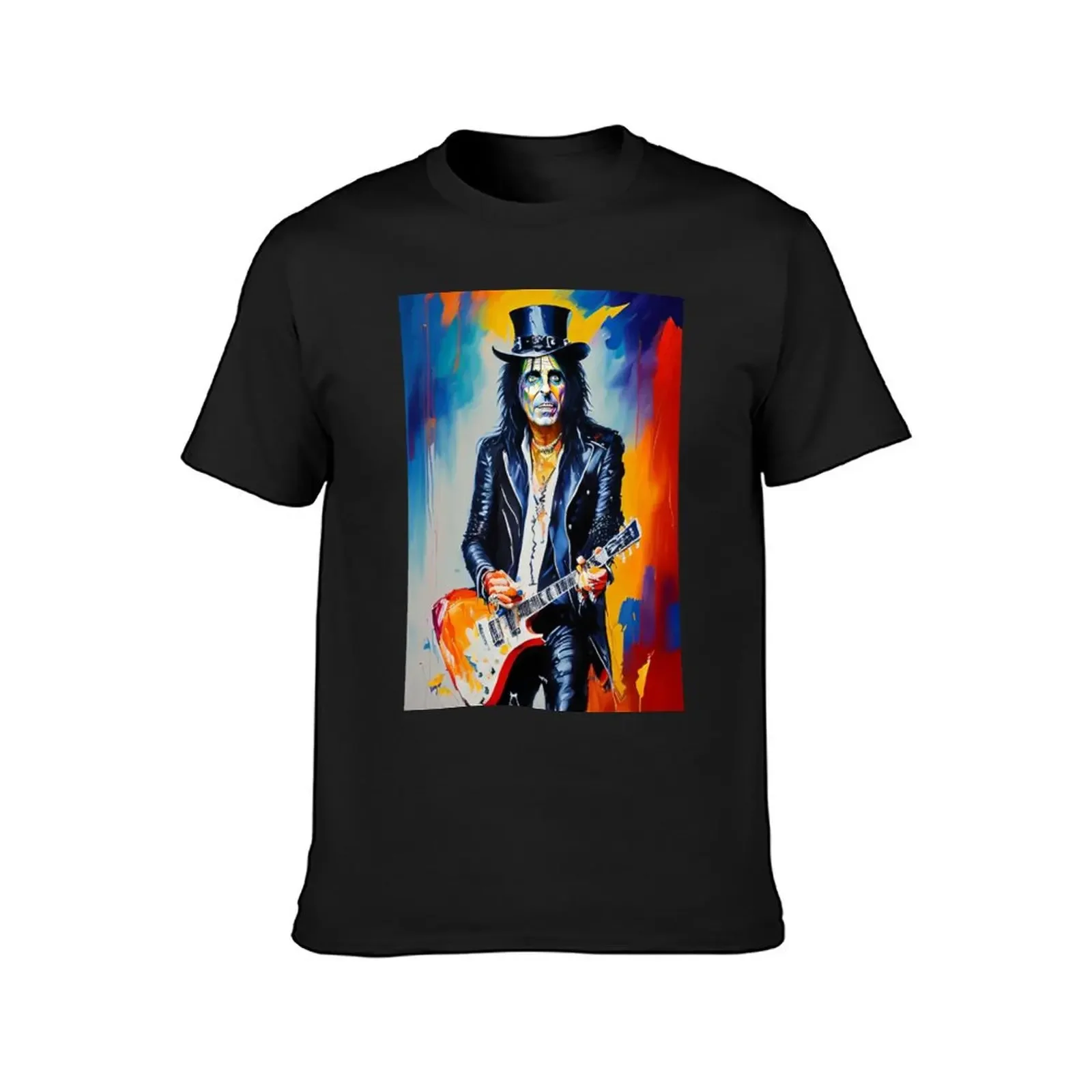 Modern Art Heavy Metal Rocker Alice Cooper T-Shirt customizeds cute clothes compression shirt men