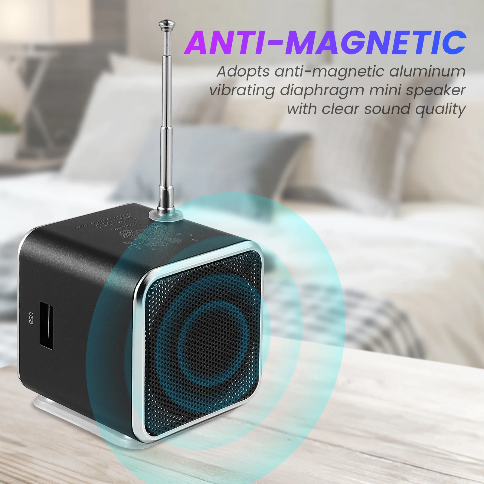 

Retro Wireless Mini Speaker Portable Rechargeable Durable Long-Lasting Desktop Travel Outdoor Hiking Camping Party