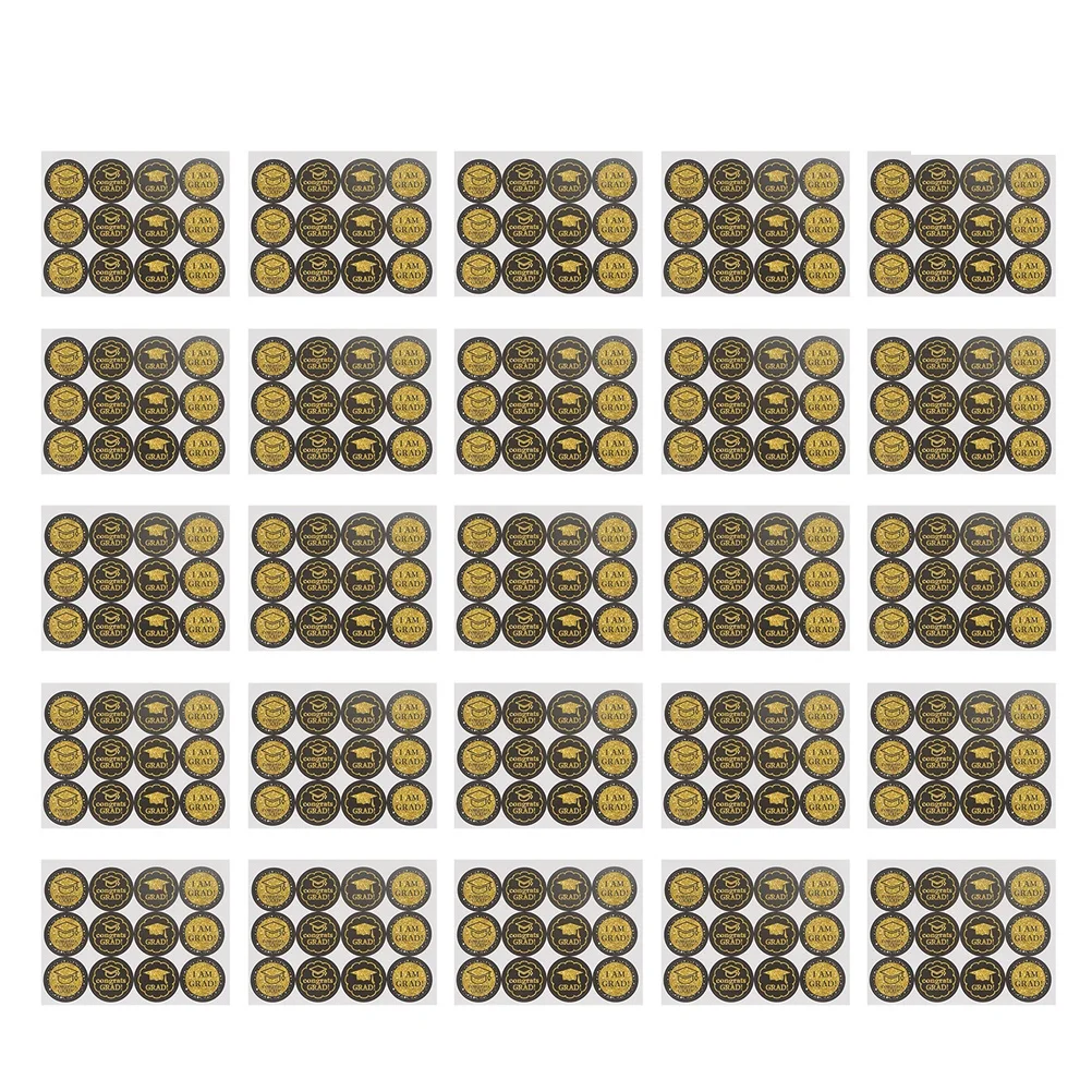 12 قطعة ملصقات قبعة التخرج موضوع التخرج ملصقات الختم ذاتية اللصق ختم التسمية للحزب هدية دفتر المغلف