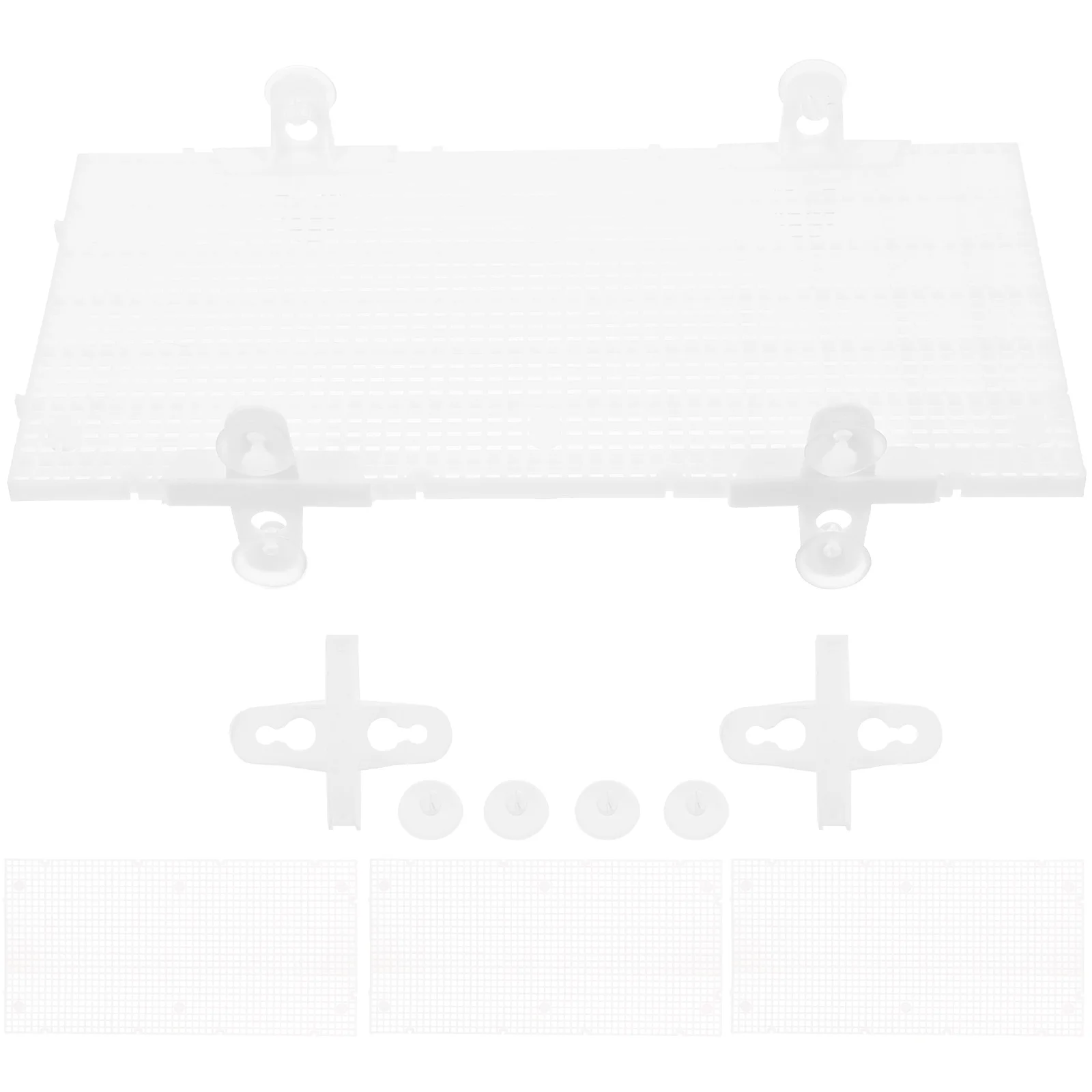 

4pcs Aquarium Divider Fish Tank Separator for Betta Reptiles Plastic Grid Bottom Filter Efficient Durable Easy Operation