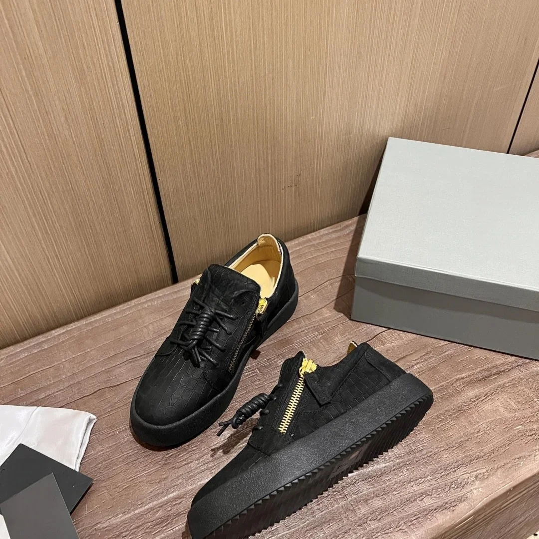 

New Fashion Casual Sneakers for Men Brand Designer Women Tennis shoes Luxury Real Leather GZ Loafers Sports shoes 35-48 G0064