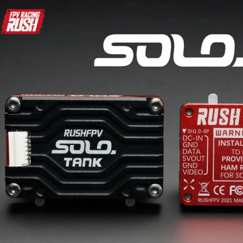 Rushfpv Rush TANK SOLO 1.6W vtx 5.8G ไมโครโฟนในตัว pitmode 2-6S 48CH สำหรับ FPV การชิ้นส่วน DIY ระยะไกล