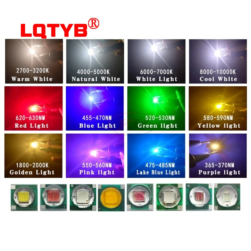 high power 3W LED CREE 3535 XPE lamp beads white red green blue yellow purple infrared infrared can solder12-20mm LED PCB