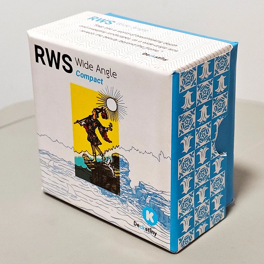 RWS Wide Angle Tarot - Compact Edition 78 Pcs Cards + 2 Specials Frame Cards 7*7cm Double-embossed in Two-piece Rigid Box