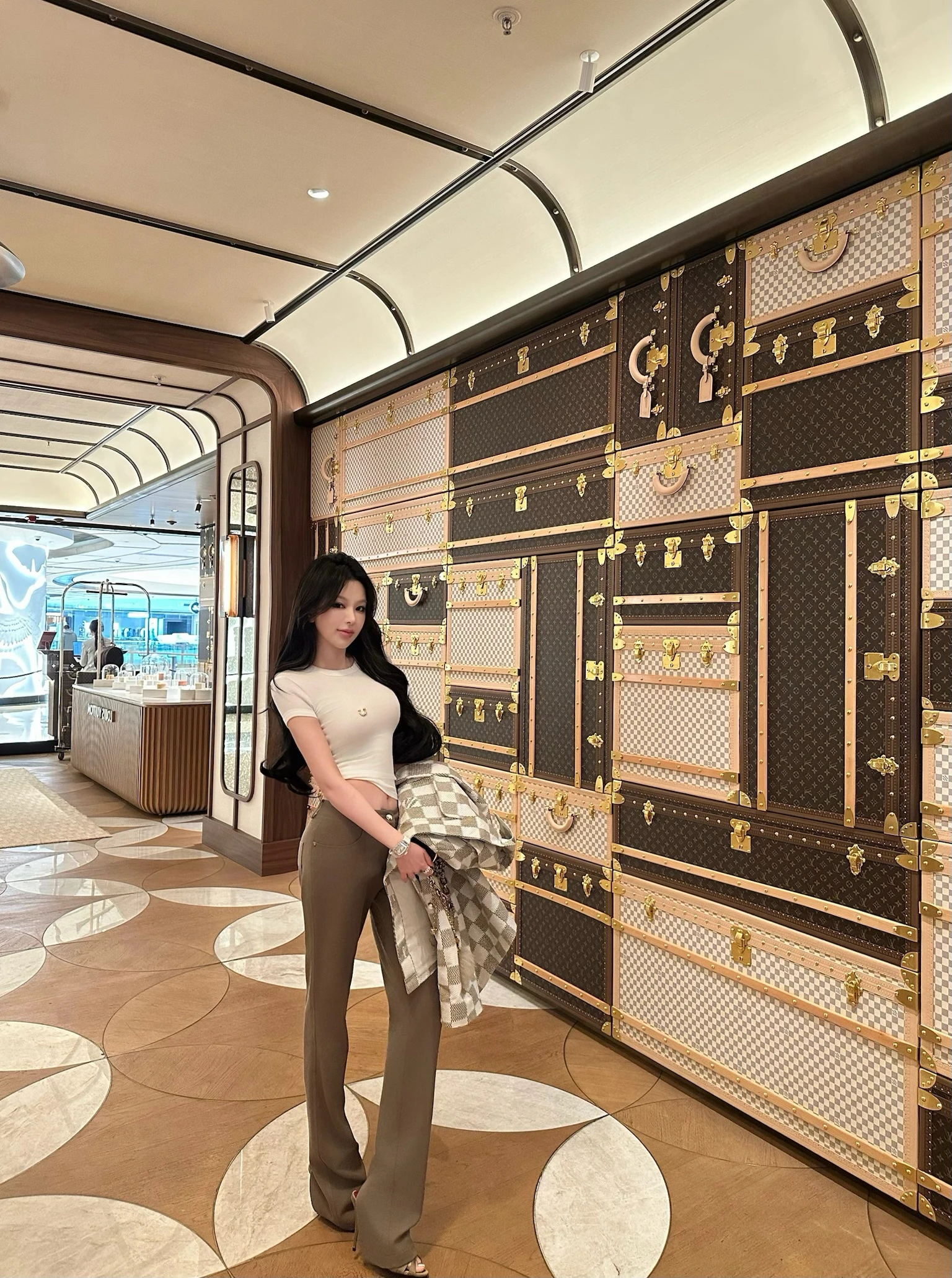 

Woppei Spring 2026 Coffee Color Straight Leg Pants Women's Slimming Drapey Loose Versatile Narrow Wide Leg Pants