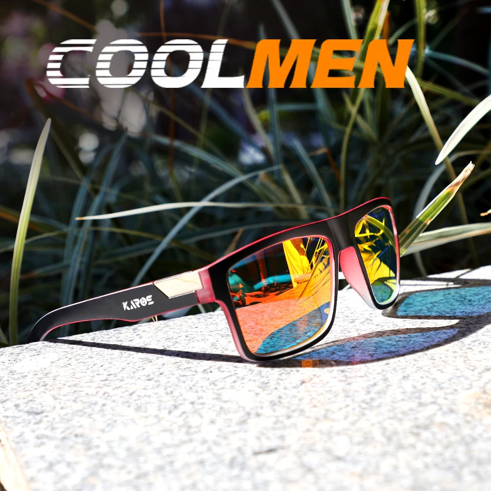 

COOLMEN Square Polarized Sunglasses Anti Glare U400 Sun Shades For Summer Party Vacation Travel Driving Fishing Hiking YZ2021