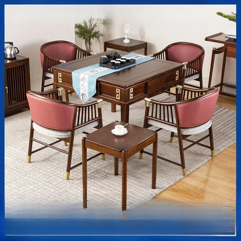Solid Wood Mahjong Table Automatic Mahjong Machine Dining Table Dual-Purpose in One Square Household Multi-Functional Mute
