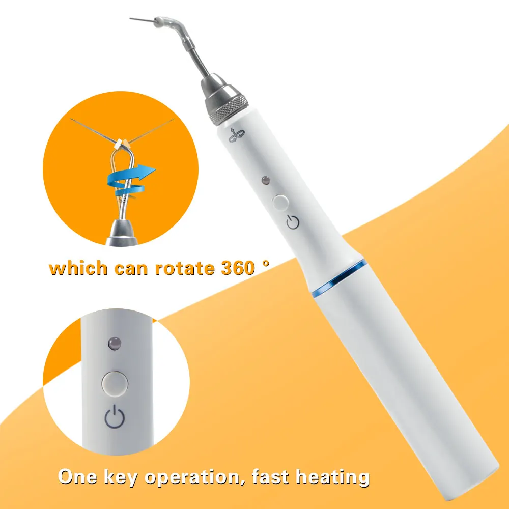 EXP Dental Gutta Percha Obturation System with 2 Tips Wireless Endo Gutta Percha Obturation Pen Root Canal Therapy Heating Tool