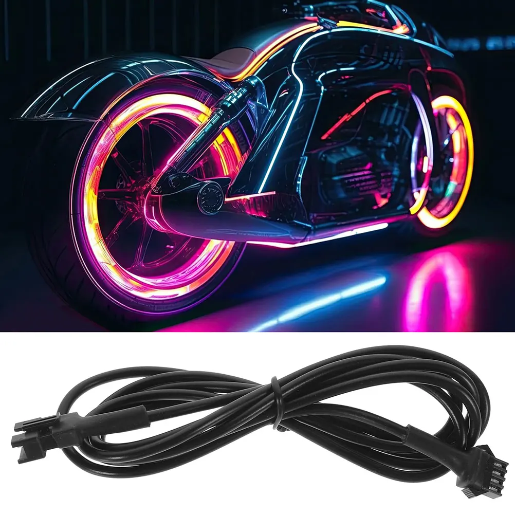 

2pcs Pvc Waterproof Extension Cable 150Cm Led Neon Light Strips Universal Plug-And-Play Car Motorcycle Kit Decor