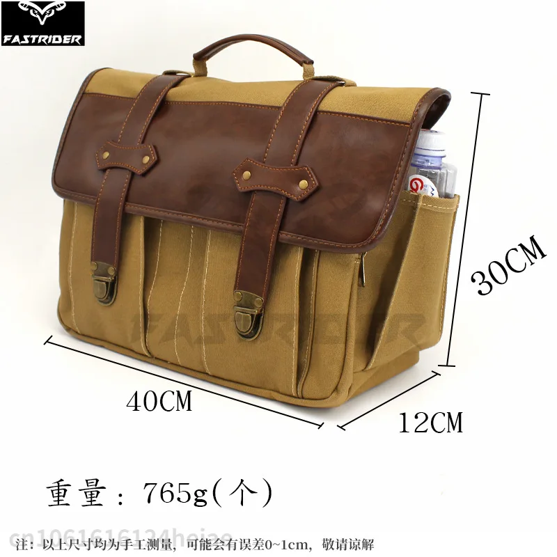 Motorcycle Canvas Bag Retro Motorcycle Rider Waterproof Hanging Bag Portable Handbag Saddle Bag Motorcycle