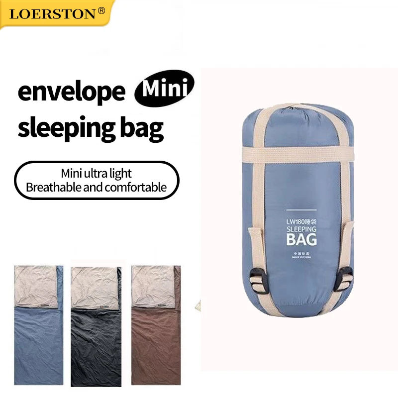 Camping Ultralight Compact Adult Sleeping Bag Hiking Travel Washable Down Cotton Insulation Dirt-Resistant Portable Waterproof