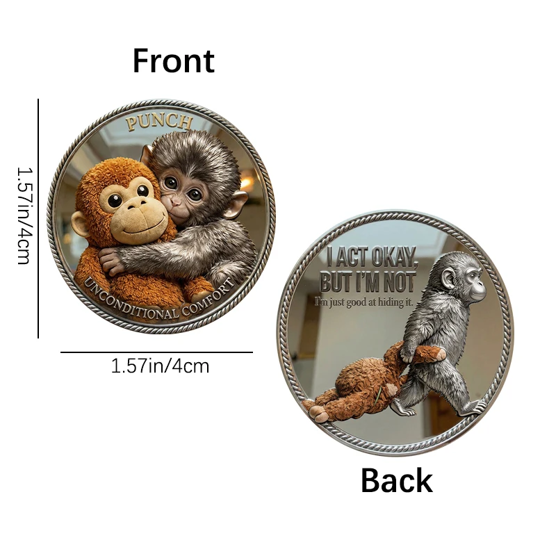 Cute Monkey Challenge Coin Set 