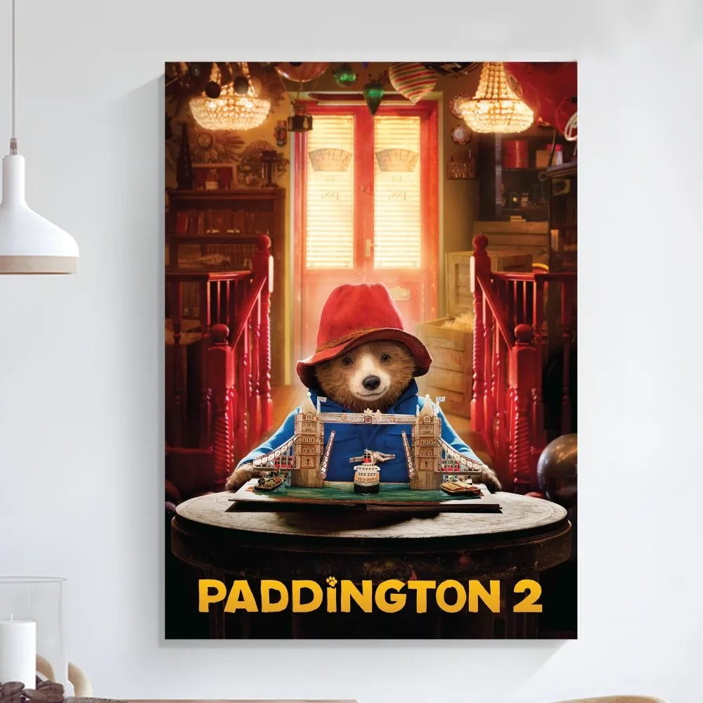 P-Paddington Movie Poster Art Self-adhesive Art Small Poster HD Quality Poster Wall Art Painting Study Wall Decoration