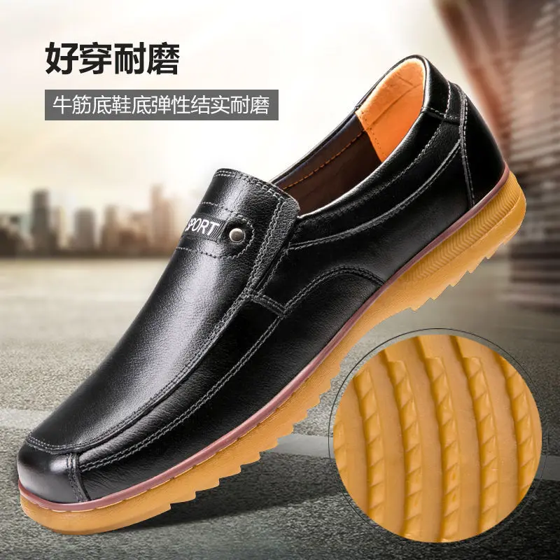 2019 Autumn and Winter First Layer Cowhide Leather Shoes Men\'s Business Casual Leather Shoes Leather Comfortable