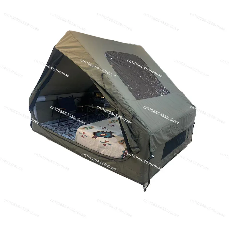 

6.3 m2 outdoor cotton camping inflatable tent camping portable set up rainproof shading breathable tent