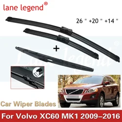 Front Rear Wiper Blades Brushes For VOLVO XC60 MK1 2009 - 2016 XC 60 Coaster Windscreen Windshield Car Accessories Window 2010