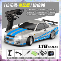 LDRC 1899/A99 Rtr 1/18 2.4g Rwd Rc Car Drift Gtr R34 Gyro Led Light On-Road Full Proportional Alloy Body Shell Racing Vehicles M