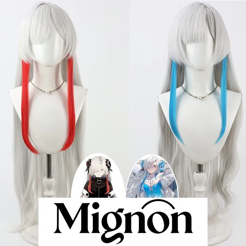 ミニョン バーチャル ヴィーチューブラー 神々坂い イセカイ エモーション コスプレウィッグ シルバーホワイト ワンピース ハイライト