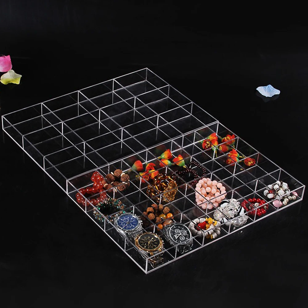 Jewelry Organizer Acrylic Clear Tray Display Storage for Jewelry Earring Bracelet Collections Display Gift Boxes Decoration