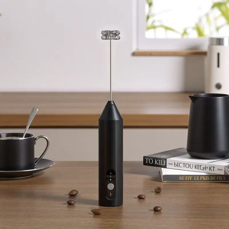 Thermoelectric Milk Frother + Wireless Type-C Charging Three-Speed Adjustable mini Handheld Coffee Mixer Speed 14000rpm Cooking view 5