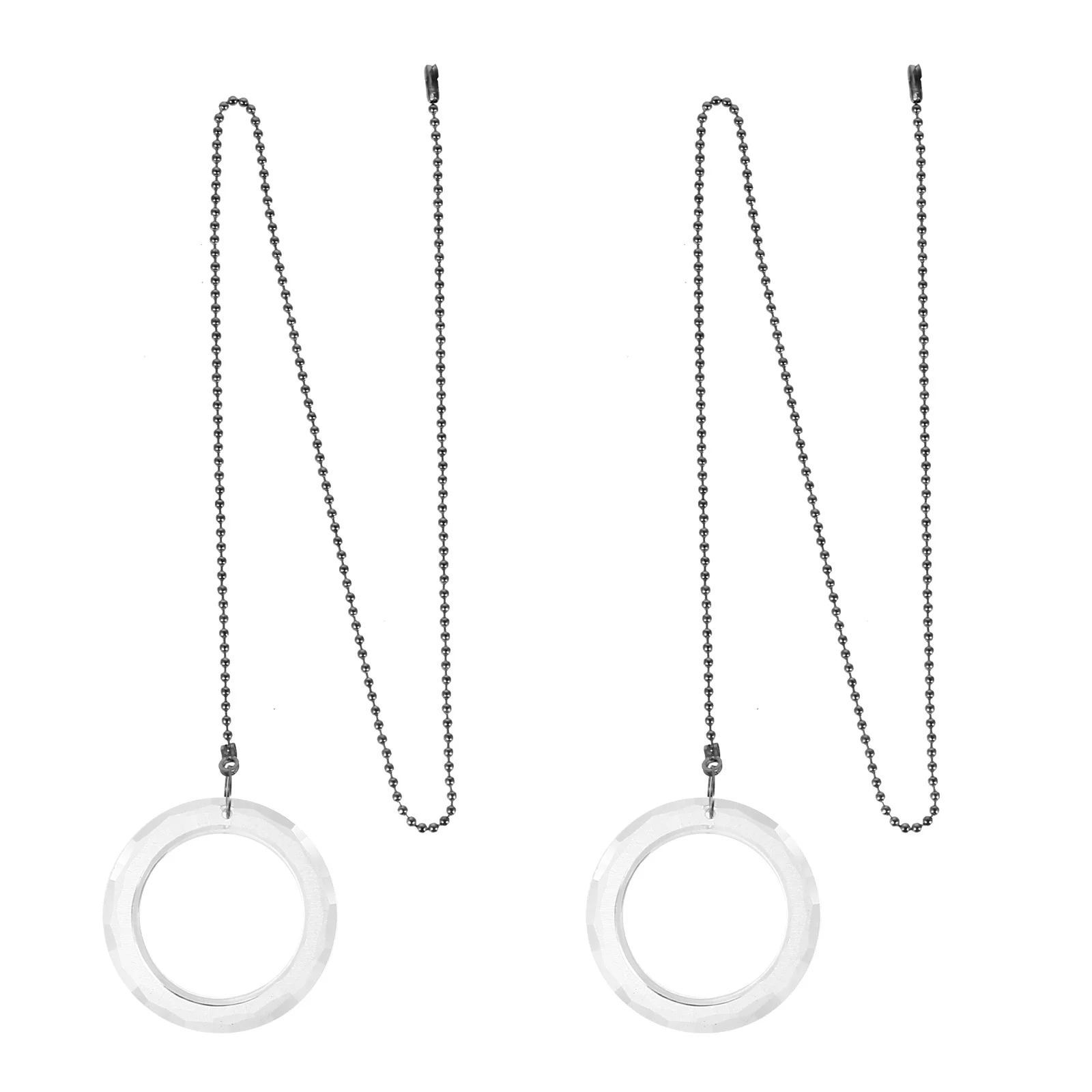 

2Pcs Crystal Hanging Pendant for Ceiling Fan Lamp Decor Round Prism Sun Catcher Rainbow Decorative Hanging Ornament Home Garden