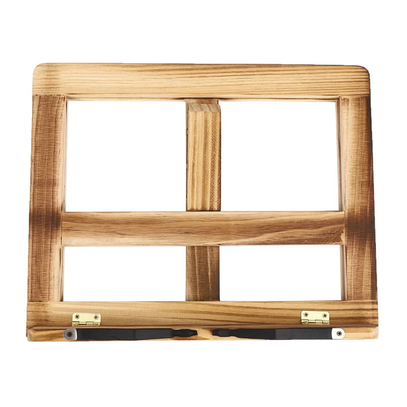 SEWS-3X حامل كتب الوصفات القابل للطي، رف كتب القراءة بإطار خشبي، حامل دعم للكمبيوتر اللوحي