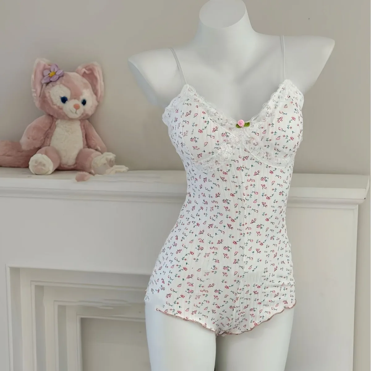 

Onesie Pajamas for Women Cute Pj Woman Coquette Pajamas Set Floral Pajama Set Coquette Aesthetics