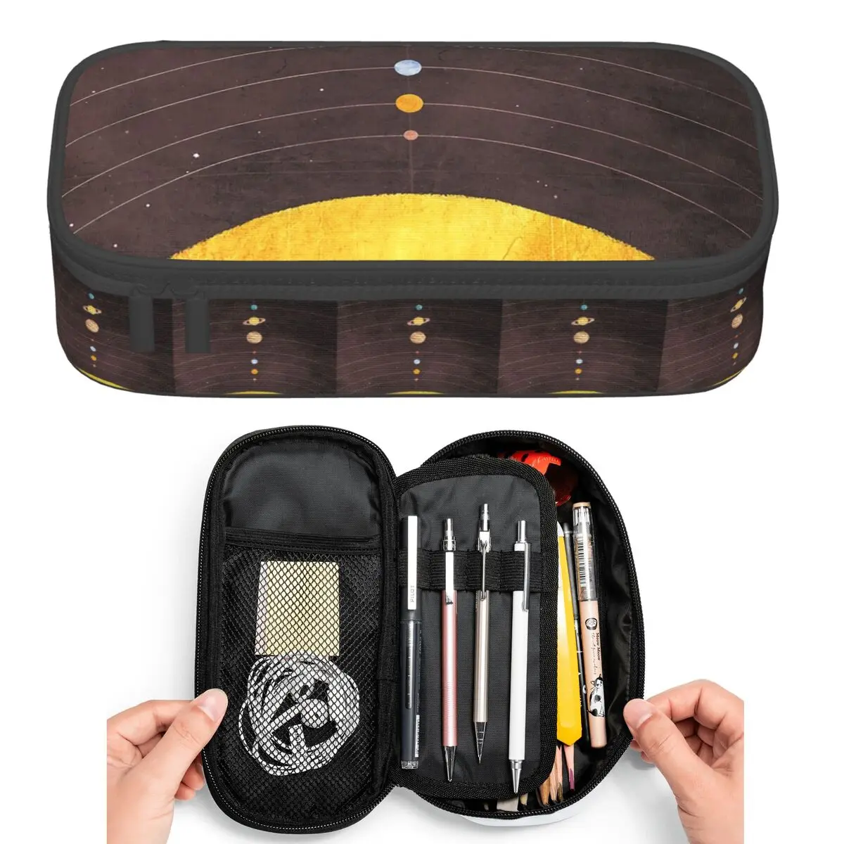 Solar System Pencil Cases for Student Pen Box Pencil Bag Large Capacity Pencil Pouch Pen Holder