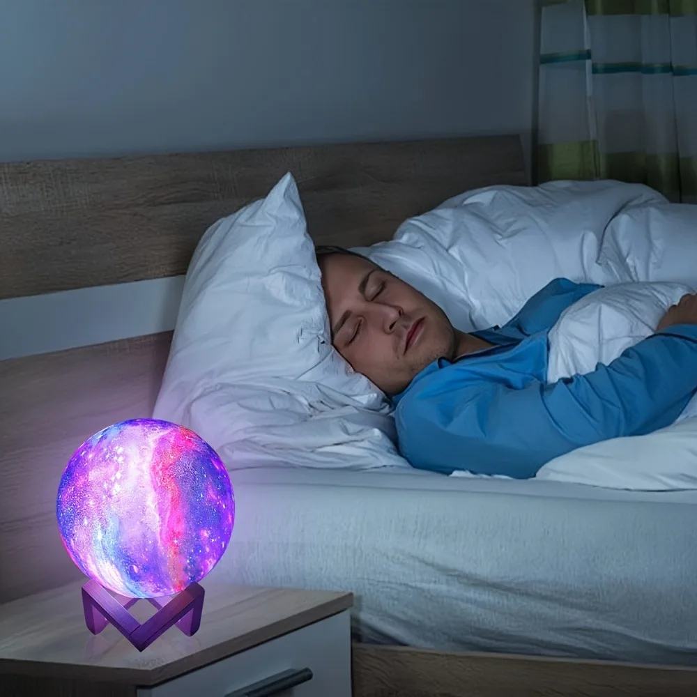 Galaxy Light USB Night Lamp Touch & Remote Control 128 Color Changing Moon Light 3D Projector Desk Lamp Gift for Birthday - Image 6