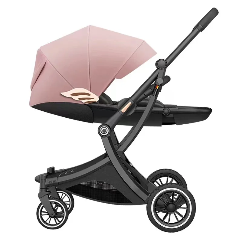 Nieuw ontworpen hoogwaardige kinderwagen 4-in-1 draagbare luxe