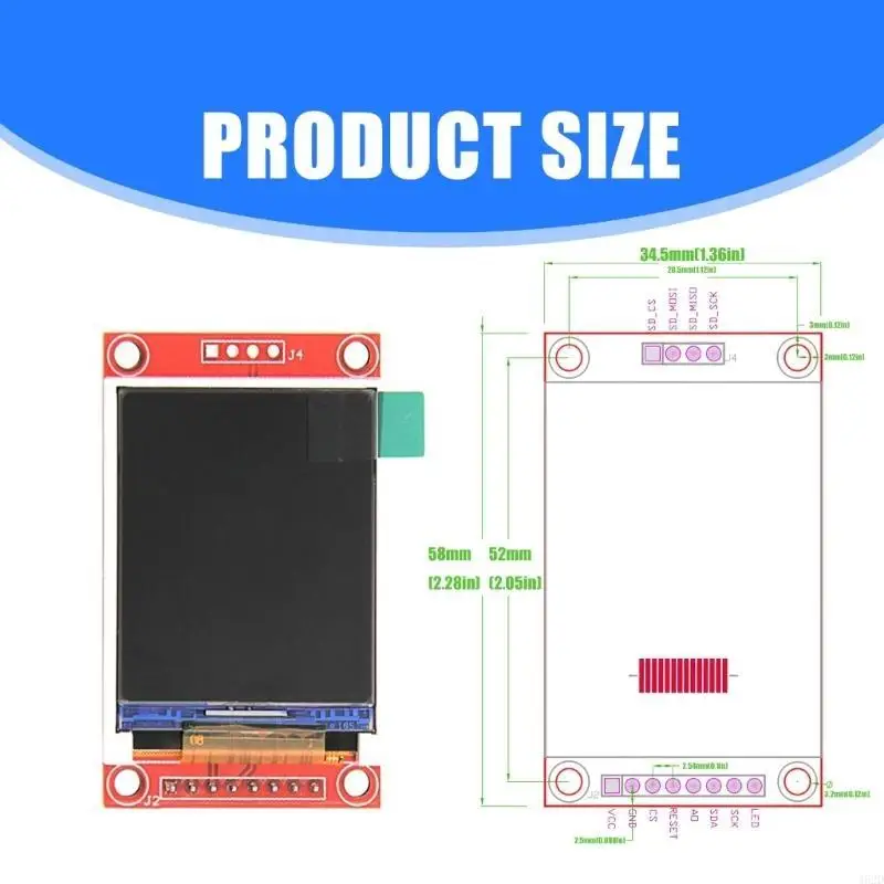 

462D Versatility 1.8Inch TFT LCD Screen Module for DIY Electronics 5V/3.3 V VCC