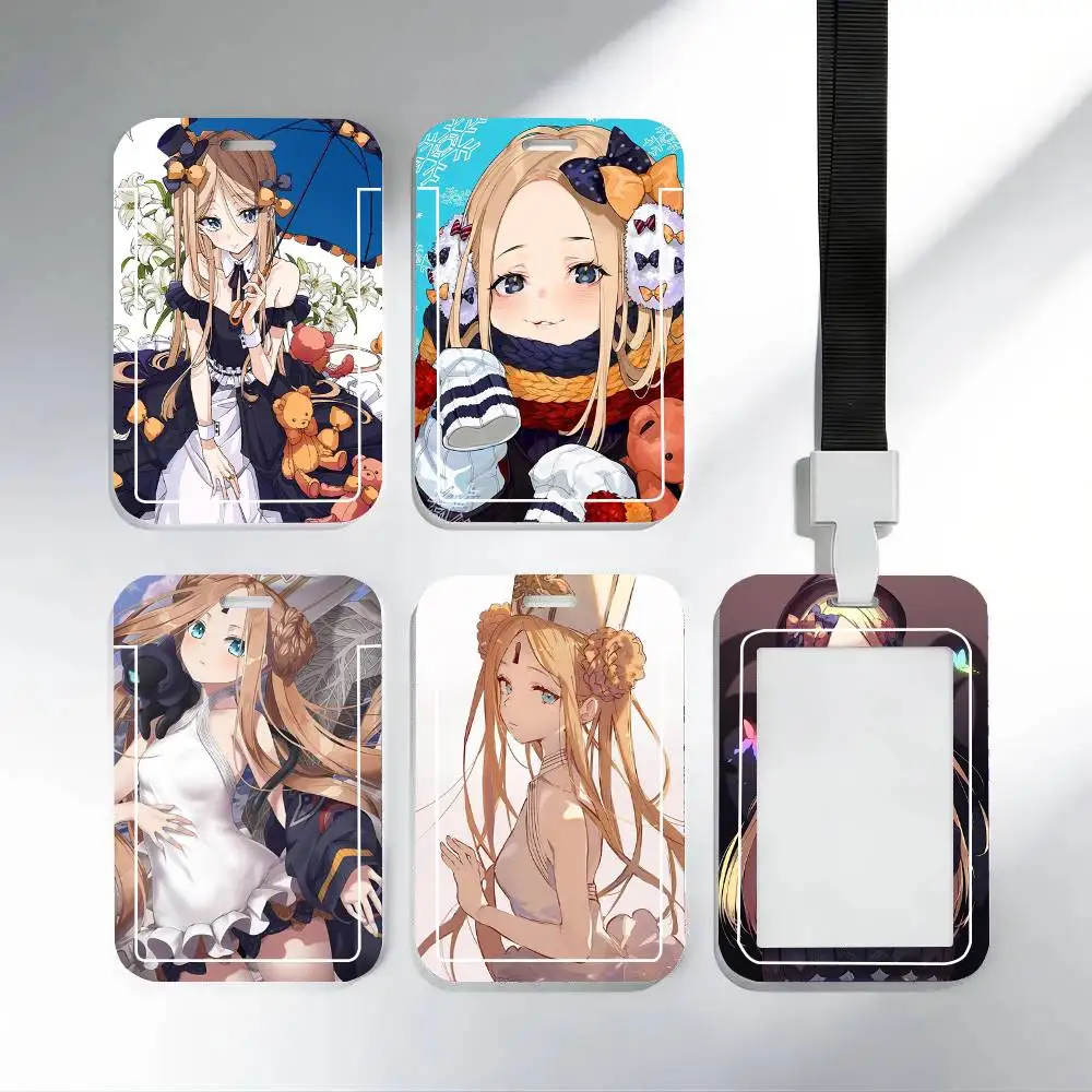 

Анимированные держатели для карт Abigail Williams в стиле игры Fate Grand Order, черные, с ремешком, для студенческих карт питания и удостоверений личности, для школы.