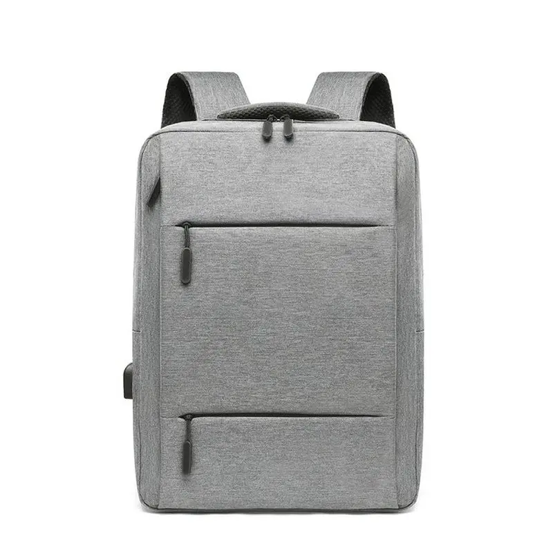 Guangzhou Made Men Solid Color Expandable Business Backpack Durable Zippers Multi Compartments Work Travel Laptop Backpack