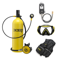 DIDEEP 3000PSI Diving 2L Cylinder Scuba Air Tank With Refill Adapter