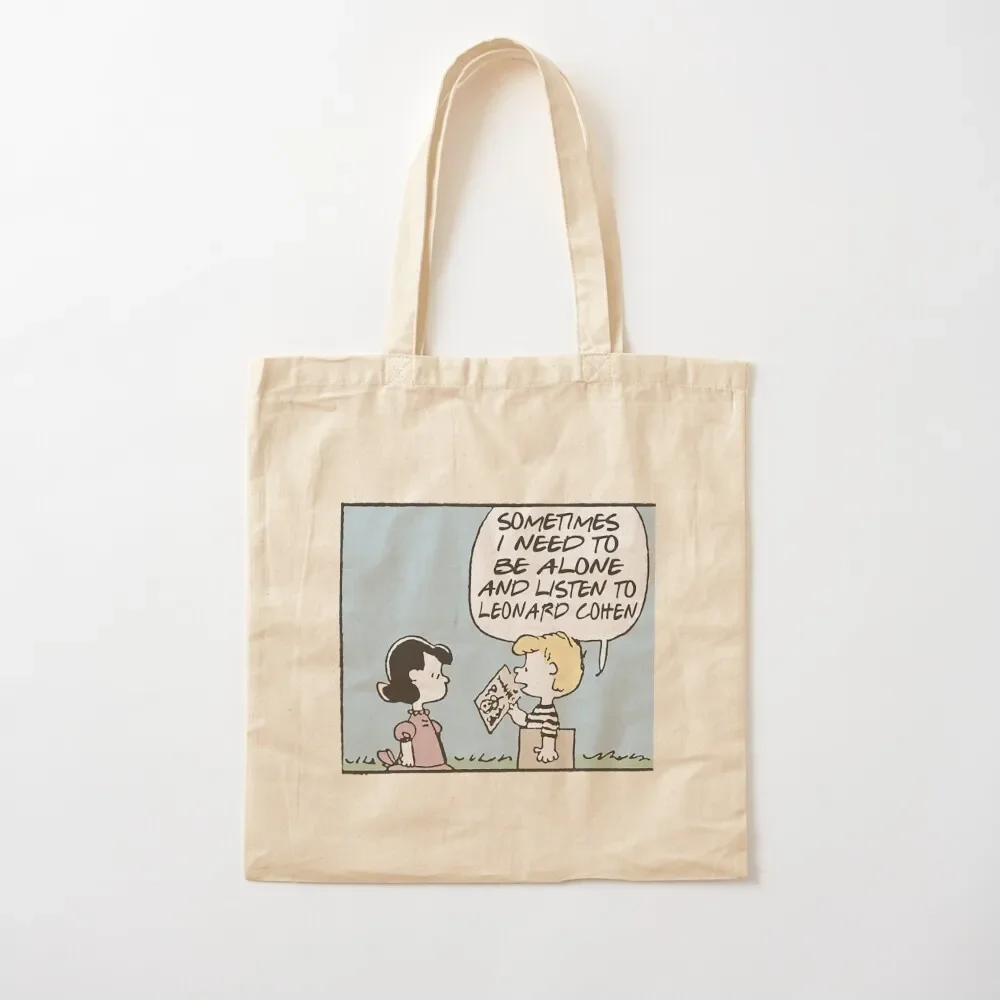 

Leonard Cohen T-ShirtLeonard Cohen _ Vinyl Obsessive Comic _ Fan Art Design Tote Bag Handbags women cute tote bag Bag