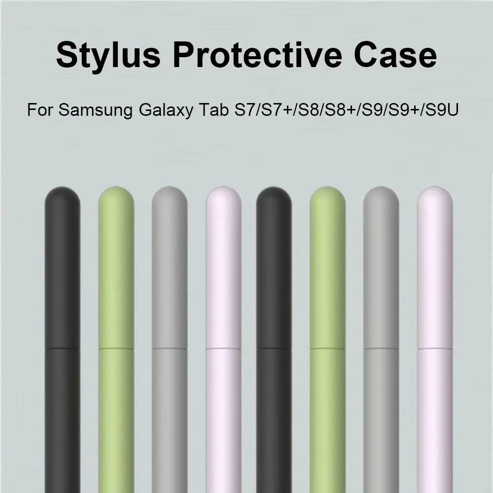 Silicone Tablet Touch Pencil Case Anti Slip Shockproof Stylus Protective Cover for Samsung Galaxy Tab S7/S8/S9 Plus Ultra