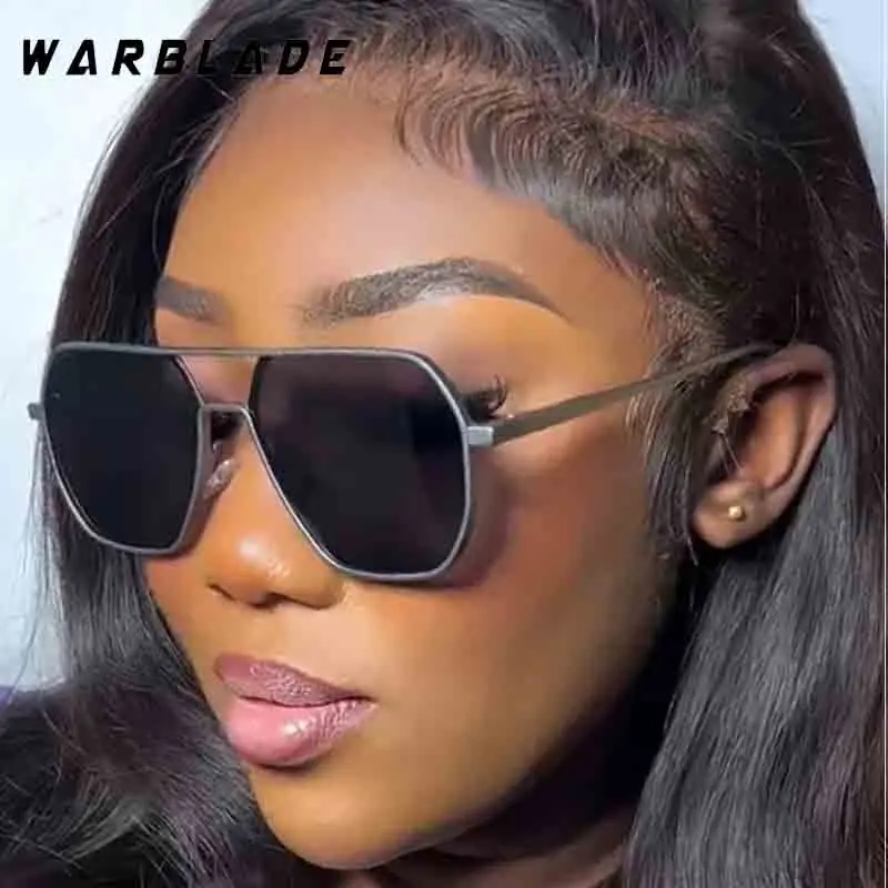 

Trendy Square Sunglass Men Vintage Fashion Pilot Solid Brand Design Shades Outdoor Sports Summer Traveling Eyewear Female UV400