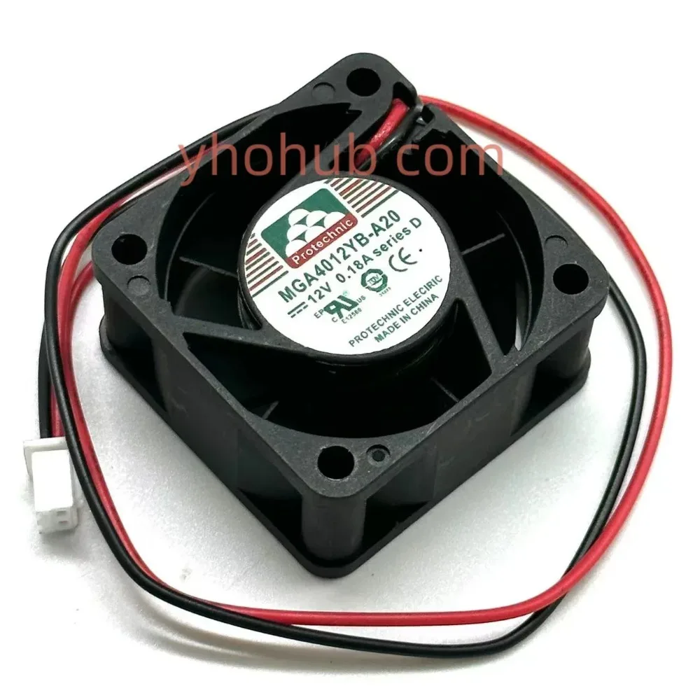 MAGIC MGA4012YB-A20  DC 12V 0.18A 2-Wire 40x40x20mm  Cooling Fan
