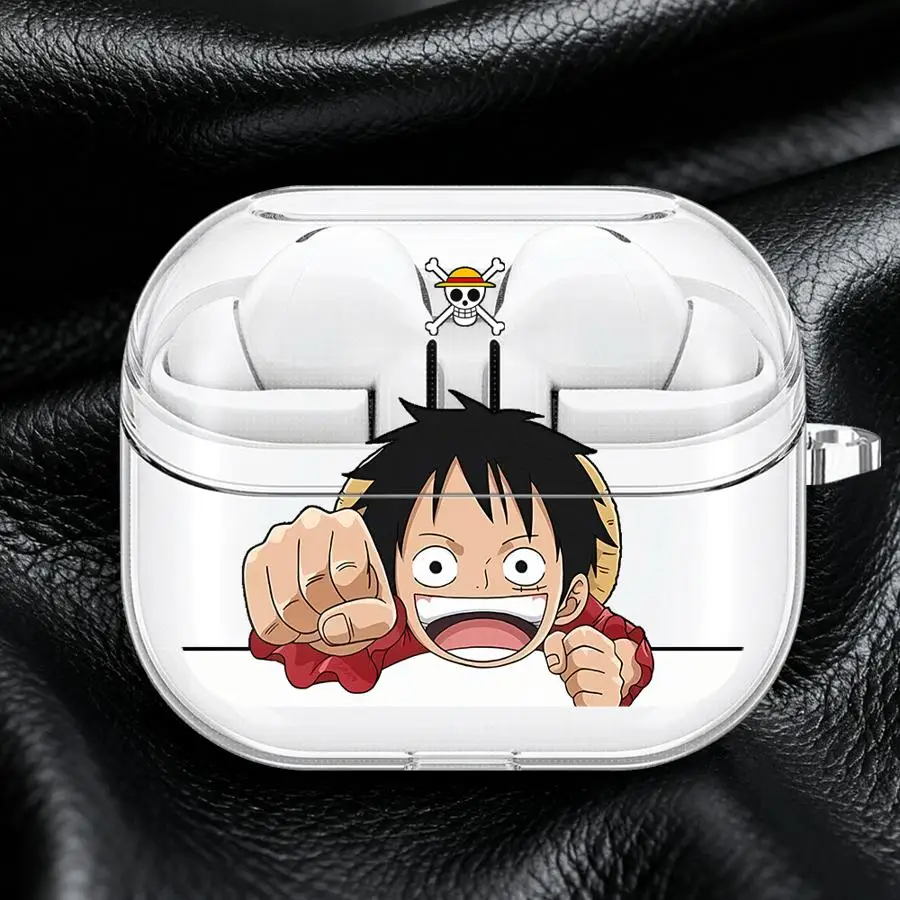 

Case For Samsung Galaxy Buds Live 3 FE 2 2Pro 4 Pro 3Pro 4Pro Clear Earphone Cases Cover With Hook Ones P-Pieces Luffy Zoro
