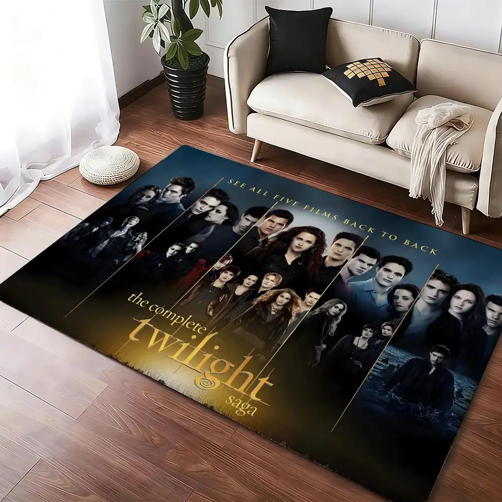 Classic Movie T-Twilight Floor Mat Soft Thickened Absorbent Non-Slip Bedroom Living Room Door Mat Home Decor Flannel Rugs